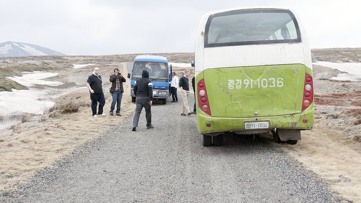 Varados camino al Monte Paektu